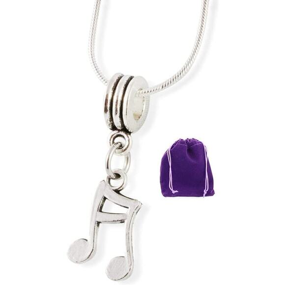 Music Note Artist Musician Band Member Necklace - Picture 1 of 4